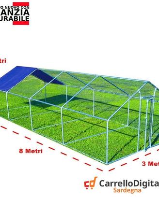 Recinto per Galline 3x8 m x h 2 m – 24 mq - viola