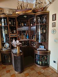 Mobile Angolo Bar Vintage Anni '80 Completo