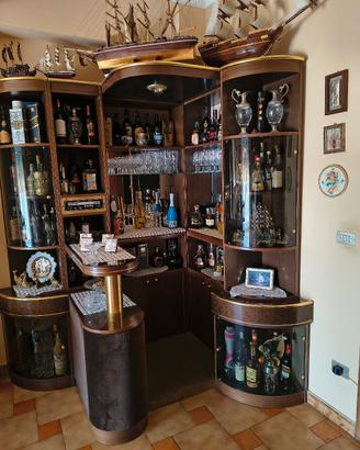 Mobile Angolo Bar Vintage Anni '80 Completo