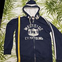 Felpa Fred Mello blu con cappuccio ragazzo XXL