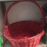 cesto rosso vimini