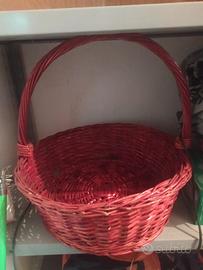 cesto rosso vimini
