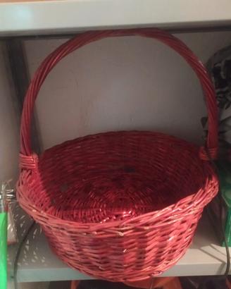 cesto rosso vimini