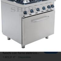 Cucina proffesionale gas con forno
