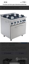 Cucina proffesionale gas con forno