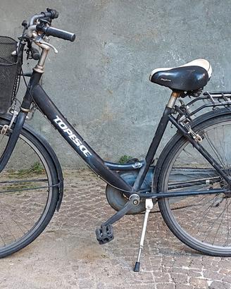 bicicletta nera da uomo topbike da città 28