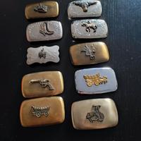 Lotto 100 fibbie Western vintageChambers Belt&co