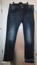 Pantalone jeans uomo in denim scuro 36