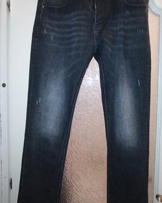 Pantalone jeans uomo in denim scuro 36