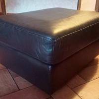 Pouff in vera pelle 