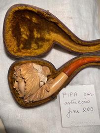 Pipa in meer shaum con astuccio