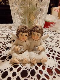 coppia angeli resina