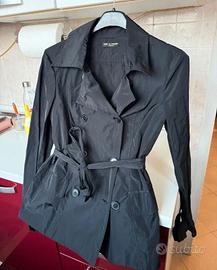 Trench Doppiopetto Nero "Diva Trend" - MadeinItaly