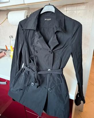 Trench Doppiopetto Nero "Diva Trend" - MadeinItaly