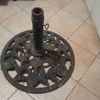 Base Ombrellone Ferro Battuto decorato con rose
