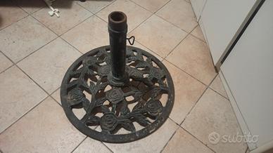 Base Ombrellone Ferro Battuto decorato con rose