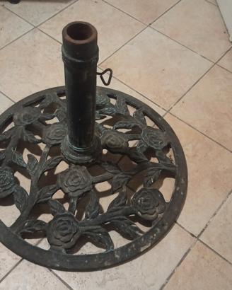 Base Ombrellone Ferro Battuto decorato con rose