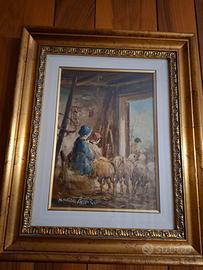 Coppia oli su tela di Mario Fattori