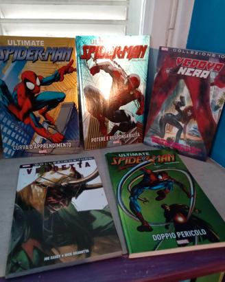Blocco 5 fumetti Marvel cartonati Spider-Man