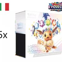 5x Pokemon ETB ITA Evoluzioni Prismatiche Nuovi