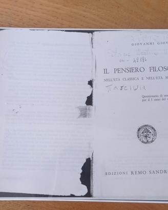 Dispensa del testo "Il pensiero filosofico " 1969