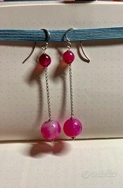 Orecchini in argento con agata