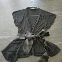 Maglia nera incrociata Please taglia S