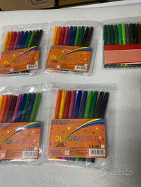 Vari pennarelli e articoli  x la scuola da bambini