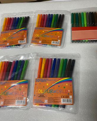 Vari pennarelli e articoli  x la scuola da bambini