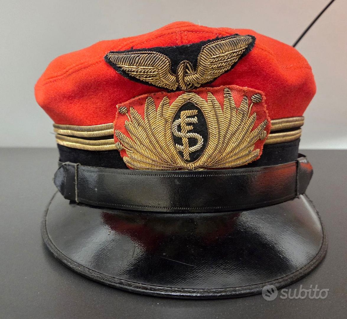 Berretto Cappello ferrovie FS Capostazione Collezionismo In