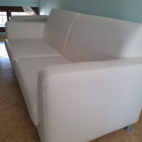 Divano in pelle bianco 3 posti
