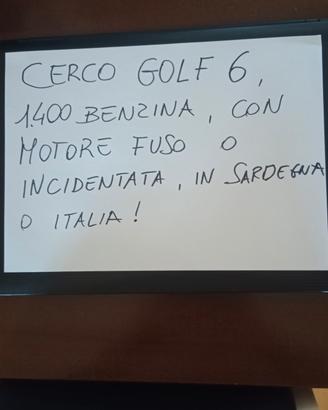  Golf 6, 1400 o 1600 benzina, con motore fuso