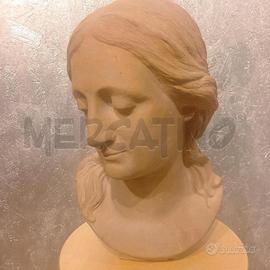 SCULTURA TESTA DI DONNA ENRICO PALOMBO 1876