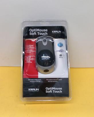 Mouse Kraun OptiMouse Soft Touch, ottico, interfac