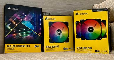 Ventole Corsair SP120 RGB Pro con Kit Estenzione