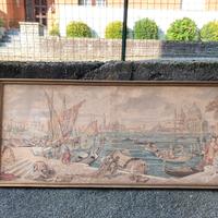 Grande arazzo vintage “Venezia” con cornice