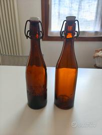 Set 2 Bottiglie Birra Vintage Ambra  da collezione