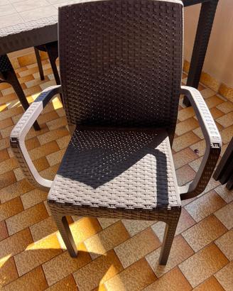 6 Sedie finitura Rattan