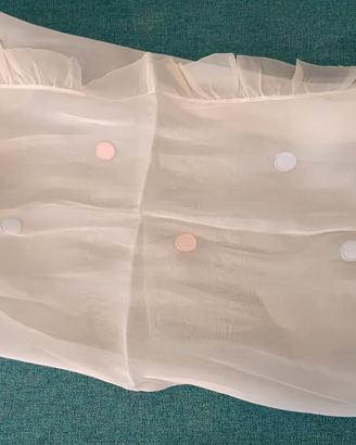 Parure da culla in tulle con ricami