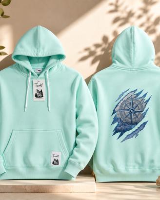 Felpa Twolf Rosa dei Venti Green woman