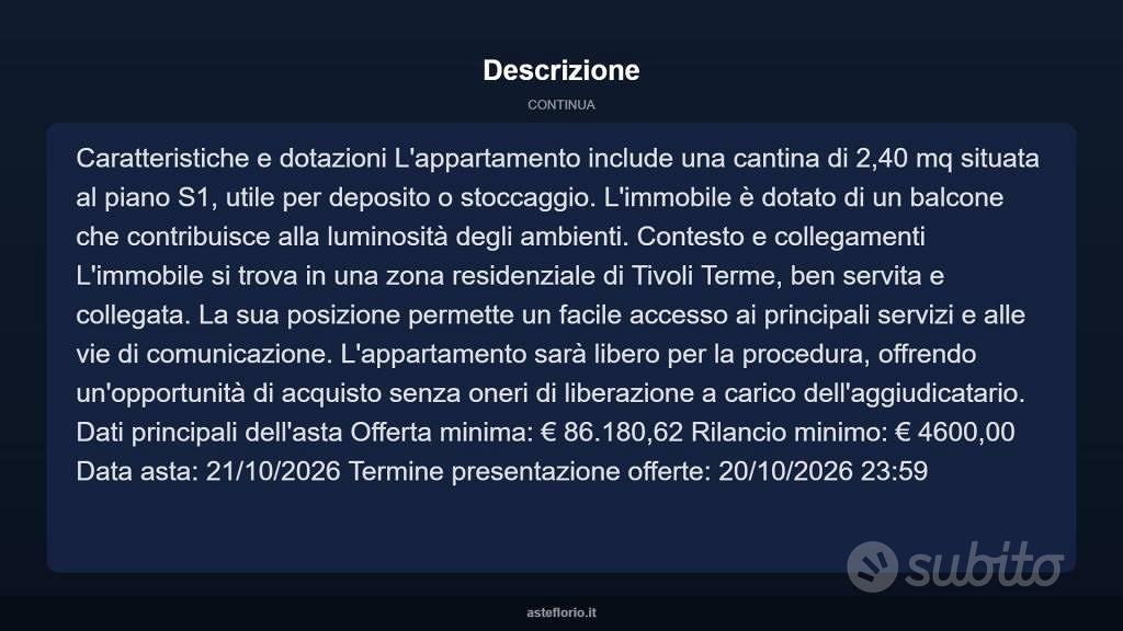 Appartamento – Tivoli, Borgonovo - Vista 4