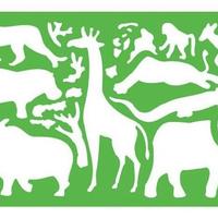 Set 4 stencil disegno animali