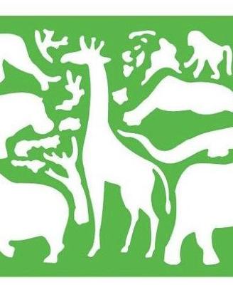 Set 4 stencil disegno animali (sagome)