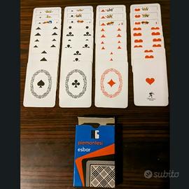 Carte da gioco regionali piemontesi marca Esbar