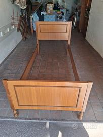 Letto Singolo in Legno Struttura Completa