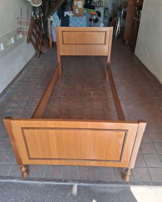 Letto Singolo in Legno Struttura Completa