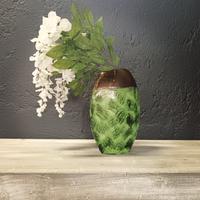 WHAT's Vaso in Ceramica Verde e Bronzo Design