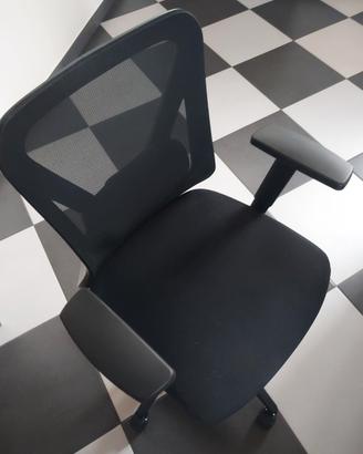 Sedia ergonomica ufficio nera