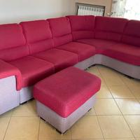 DIVANO AD ANGOLO + POUF CONTENITORE - BUONE CONDIZ