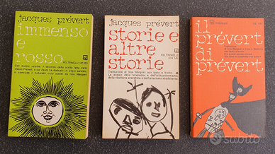 tre libri vintage di JACQUES PREVERT